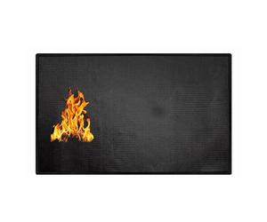 Tappetino per fuoco, 100 x 100 cm, resistente al calore, di lunga durata, per terrazze, cortili, terreni all'aperto | Proteggi la superficie sotto la superficie