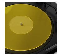 Tappetino per giradischi Tappetino antiscivolo for giradischi da 30 cm Riduci il rumore statico della polvere sostitutivo for piatto record for in vinile LP 12 pollici(Yellow)