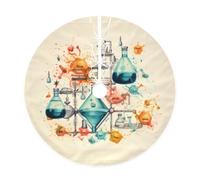 Tappetino per gonna albero di Natale con stampa chimica, forniture per feste di Natale per la decorazione della casa e delle vacanze