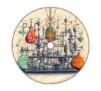 Tappetino per gonna albero di Natale con stampa chimica, forniture per feste di Natale per la decorazione della casa e delle vacanze