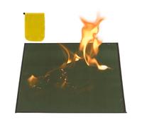 Tappetino per Griglia per Ponte | Tappeto Ignifugo per Barbecue da Posizionare Sotto il Focolare - Accessorio Cucina Riutilizzabile Portatile per Campeggio Picnic Giardino