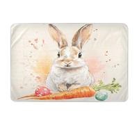 Tappetino per il cambio del pannolino, extra large, riutilizzabile, altamente assorbente, antiscivolo, per bambini, 132,1 x 86,4 cm, carota, coniglietto, coniglio, buona Pasqua