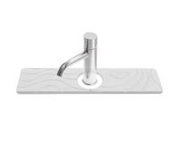 Tappetino Per Il Lavello Della Cucina E Il Rubinetto Vassoio Con Protezione | Tappetino Asciugatura In Pietra Per Rubinetto Adatto A Piano Bagno Toilette Casa Fa Bianco 45*10*0,9