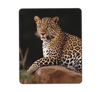 Tappetino per Il Mouse African Leopard On Rock Antisfilacciamento Tappetino per Mouse Ergonomico Gaming Mousepad per Computer Pc Ufficio 25X30Cm