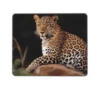 Tappetino per Il Mouse African Leopard On Rock Pratica Tampone per Mouse Confortevole Gaming Mousepad per Computer Casa Pc 25X30Cm