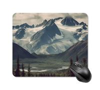 Tappetino per Il Mouse Alaska Mountains Antiscivolo Tampone per Mouse Antisfilacciamento Gaming Mousepad per Casa Ufficio Pc 25X30Cm