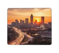 Tappetino per Il Mouse Atlanta City Sunset Landscape Antipolvere Tappetino per Mouse Antiscivolo Gaming Mousepad per Pc Notebook Casa 25X30Cm