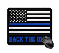 Tappetino per Il Mouse Back The Blue Thin Blue Line U.S.Flag Ergonomico Tappetino per Mouse Confortevole Gaming Mousepad per Computer Notebook Pc 25X30Cm