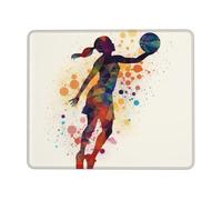 Tappetino per Il Mouse Basketball Pattern Antiscivolo Tappeto Mouse Superficie Liscia Gaming Mousepad per Pc Notebook Ufficio 25X30Cm