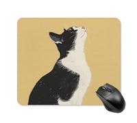 Tappetino per Il Mouse Black And White Cat Lavabile Tappetino per Mouse Ergonomico Gaming Mousepad per Laptop Notebook Pc 25X30Cm