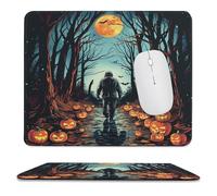 Tappetino per Il Mouse Black Bat Ghost Halloween Pumpkin Skull Trees Night Full Moon Antisfilacciamento Tappetino Mouse Multifunzionale Gaming Mousepad per Notebook Computer Pc 25X30Cm