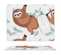 Tappetino per Il Mouse Brown Sloth Confortevole Tappeto Mouse Lavabile Gaming Mousepad per Pc Notebook Laptop 25X30Cm