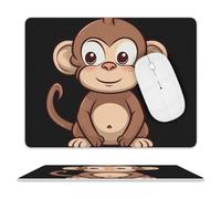 Tappetino per Il Mouse Cartoon Brown Monkey Multifunzionale Tappetino Mouse Superficie Liscia Gaming Mousepad per Ufficio Laptop Notebook 25X30Cm