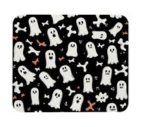 Tappetino per Il Mouse Cartoon Ghosts Dog Bone Pattern Confortevole Tampone per Mouse Lavabile Gaming Mousepad per Pc Computer Ufficio 25X30Cm