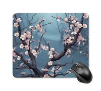 Tappetino per Il Mouse Cherry Flower Lavabile Tappetino Mouse Bordi Cuciti Gaming Mousepad per Ufficio Computer Casa 25X30Cm
