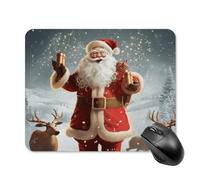Tappetino per Il Mouse Christmas Santa Claus Ergonomico Tappetino Mouse Antiscivolo Gaming Mousepad per Pc Computer Notebook 25X30Cm