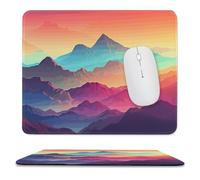 Tappetino per Il Mouse Color Mountain Gradient Ergonomico Tappetino per Mouse Bordi Cuciti Gaming Mousepad per Casa Notebook Computer 25X30Cm