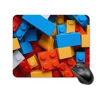 Tappetino per Il Mouse Colorful Building Blocks Confortevole Tappetini Mouse Antiscivolo Gaming Mousepad per Pc Notebook Casa 25X30Cm