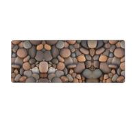 Tappetino per il mouse con ciottoli in spiaggia bordato adatto per l'uso in uffici, biblioteche e case (30 cm × 80 cm)