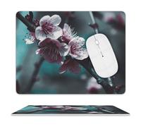 Tappetino per il mouse con motivo floreale, impermeabile, con base in gomma antiscivolo, bordo cucito, divertente, per casa, ufficio, dormitorio, scrivania, accessori decorativi, 20,3 x 25,4 cm