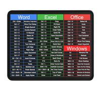 Tappetino per il Mouse con Scorciatoie da Tavolo di Excel - Tappetino per Mouse con Scorciatoie Microsoft Office, Formato da Viaggio, Antiscivolo per Ufficio/Gaming/Casa/Regalo per Dipendenti