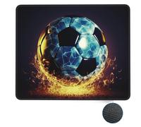 Tappetino per Il Mouse Cool Soccer Ball Antisfilacciamento Tappetino per Mouse Superficie Liscia Gaming Mousepad per Pc Ufficio Casa 25X30Cm