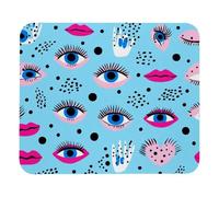 Tappetino per Il Mouse Cute Eyes Lips Polka-DOT Superficie Liscia Tappetino Mouse Antisfilacciamento Gaming Mousepad per Computer Laptop Pc 25X30Cm