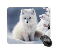 Tappetino per Il Mouse Cute Fox in The Snow Personalizzato Tappetino Mouse Ergonomico Gaming Mousepad per Computer Notebook Pc 25X30Cm