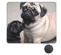 Tappetino per Il Mouse Cute Pet Pug Bordi Cuciti Tappetini Mouse Multifunzionale Gaming Mousepad per Pc Notebook Computer 25X30Cm