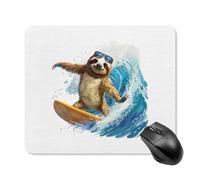 Tappetino per Il Mouse Cute Sloth Surfs Up Multifunzionale Tappetino per Mouse Superficie Liscia Gaming Mousepad per Computer Laptop Ufficio 25X30Cm