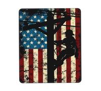 Tappetino Per Il Mouse Da Gioco, American Flag Electric Cable Lineman Tappetino Mouse Antisfilacciamento Tappetini Per Il Mouse Da Gioco Base In Gomma Gaming Pad Per Notebook Gaming 25X30Cm