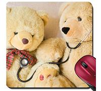 Tappetino per Il Mouse da Gioco, Bears with Stethoscope Posing As Doctor Tappetini Mouse Base in Gomma Gaming Pad Antiscivolo Tappetino Mouse Gaming per Pc Gaming 25X30Cm