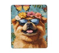 Tappetino Per Il Mouse Da Gioco, Chow Chow Dog Happy Spring Summer Puppy Dog Tappetini Mouse Ergonomico Gaming Pad Antiscivolo Tappeto Mouse Per Gaming Computer 25X30Cm
