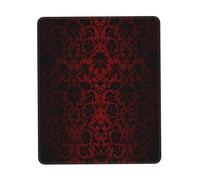 Tappetino per Il Mouse da Gioco, Dark Red Black Damask Pattern Tappetino Mouse Pad Multifunzionale Tappetini per Il Mouse Confortevole Tappetini Mouse per Computer Gamers 25X30Cm
