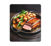 Tappetino per Il Mouse da Gioco, Delicious Grilled Meat Gaming Pad Personalizzato Gaming Tappetino Mouse Antisfilacciamento Tappetino per Mouse per Gaming Notebook 25X30Cm