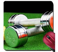 Tappetino per Il Mouse da Gioco, Fitness Equipment Isolated On Black Gaming Mousepad Antipolvere Gaming Pad Personalizzato Tappetino per Mouse per Gamers Casa 25X30Cm