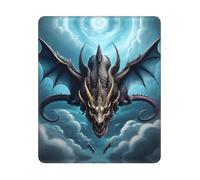 Tappetino per Il Mouse da Gioco, Flying Dragon Mousepad Antisfilacciamento Tappetino Mouse Confortevole Mouse Pad per Laptop Gamers 25X30Cm