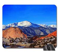 Tappetino per Il Mouse da Gioco, Pikes Peak Mountain Garden of The Gods Park Tappetino Mouse Gaming Liscia Tappetino Mouse Antipolvere Mousepad per Notebook Laptop 25X30Cm