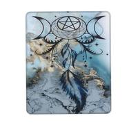 Tappetino per Il Mouse da Gioco, The Triple Moon Goddess Wiccan Pentagram Symbol Mouse Pad Antiscivolo Tappetino Mouse Pad Lavabile Tappetino da Gaming per Ufficio Gaming 25X30Cm