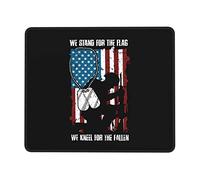 Tappetino per Il Mouse da Gioco, USA Flag, I Stand for The Flag And Kneel Mousepad Antiscivolo Tappetino Mouse Base in Gomma Tappetino da Gaming per Notebook Casa 25X30Cm