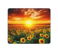 Tappetino per Il Mouse Dreamlike Sunset of A Sunflower Field Personalizzato Tappeto Mouse Confortevole Gaming Mousepad per Pc Casa Computer 25X30Cm