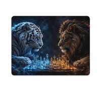Tappetino per il Mouse Epic Showdown Tiger Vs Lion Chess Duel Gaming