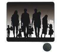 Tappetino per Il Mouse Family Silhouette Antipolvere Tappetino per Mouse Antiscivolo Gaming Mousepad per Pc Casa Notebook 25X30Cm