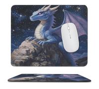 Tappetino per Il Mouse Galaxy Gothic Japanese Cool Dragon Pratica Tappetino per Mouse Bordi Cuciti Gaming Mousepad per Pc Ufficio Laptop 25X30Cm