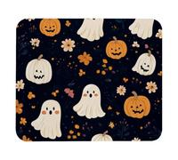 Tappetino per Il Mouse Ghosts Flowers Pumpkin Lantern Pratica Tappeto Mouse Antipolvere Gaming Mousepad per Casa Laptop Pc 25X30Cm