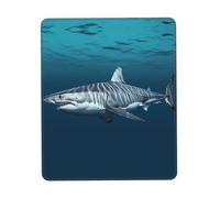 Tappetino per Il Mouse Great White Shark Lavabile Tappetino Mouse Bordi Cuciti Gaming Mousepad per Notebook Pc Ufficio 25X30Cm