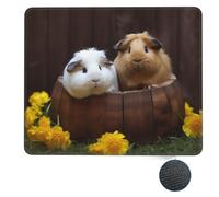 Tappetino per Il Mouse Guinea Pigs Confortevole Tappetino Mouse Superficie Liscia Gaming Mousepad per Ufficio Computer Notebook 25X30Cm
