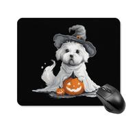 Tappetino per Il Mouse Halloween Ghost Dog Pratica Tappetino per Mouse Superficie Liscia Gaming Mousepad per Notebook Casa Computer 25X30Cm