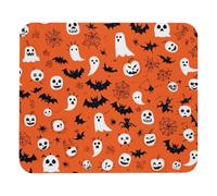 Tappetino per Il Mouse Halloween Ghosts Bats Pumpkins Print Multifunzionale Tappetino per Mouse Antisfilacciamento Gaming Mousepad per Computer Ufficio Laptop 25X30Cm