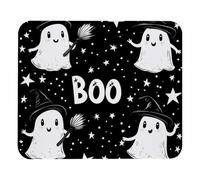 Tappetino per Il Mouse Halloween Lovely Ghost Stars Ergonomico Tappetini Mouse Bordi Cuciti Gaming Mousepad per Casa Pc Notebook 25X30Cm
